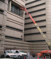 In Las Vegas at the Clark County Detention Center doing pigeon control netting