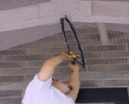As you see here the zippers just opens and maintance personnel can change light bulbs and more